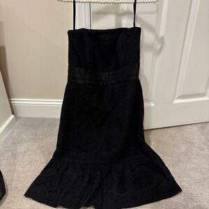 White House Black Market Strapless Black Dress